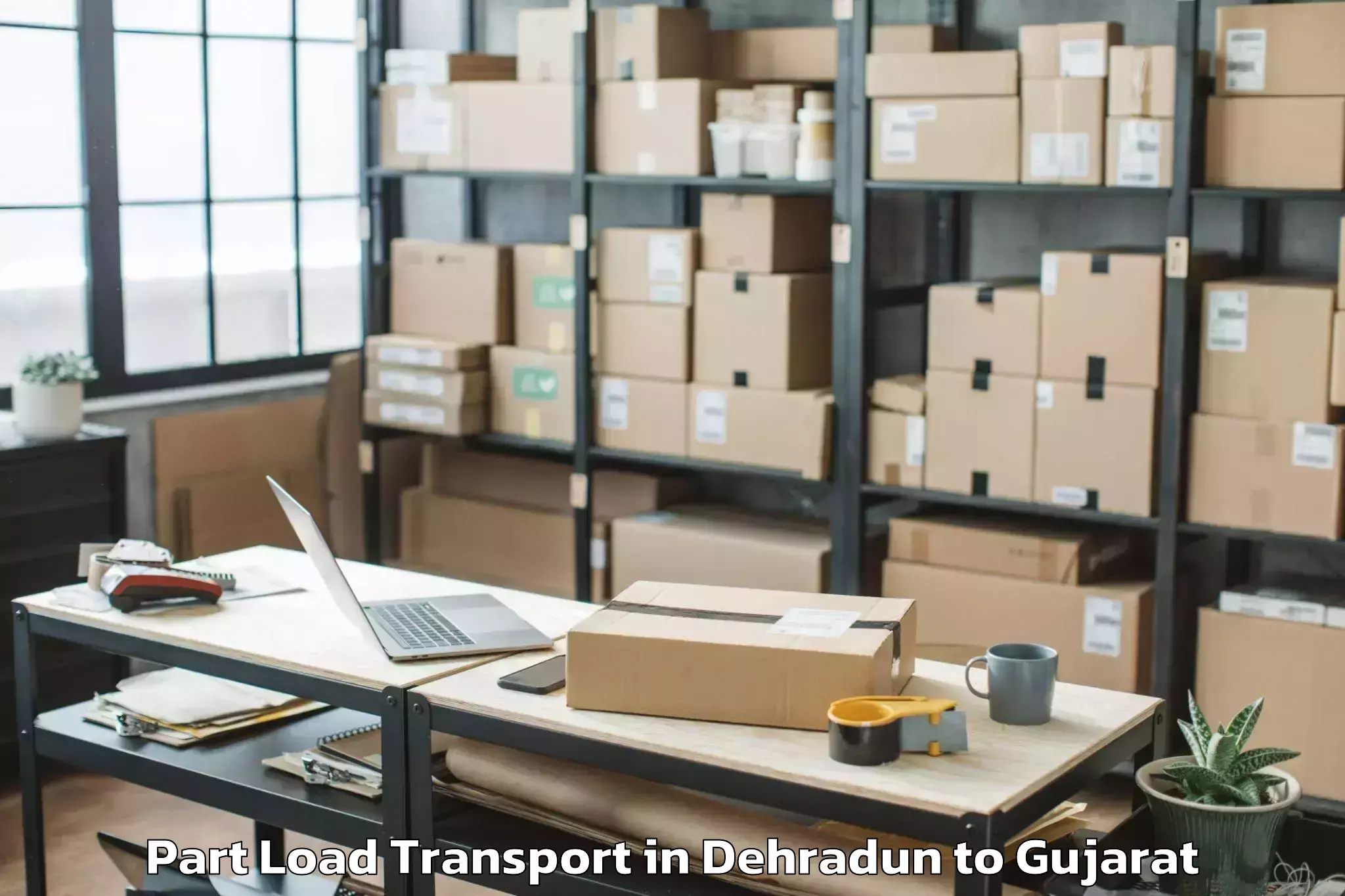 Efficient Dehradun to Porbandar Airport Pbd Part Load Transport